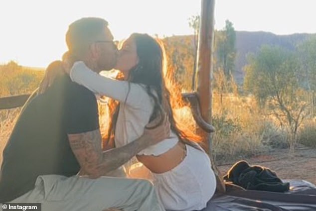 Rachael Lee and Evan Faulks (pictured) became engaged last year after a trip to Ulruru where he got down on one knee and proposed to her