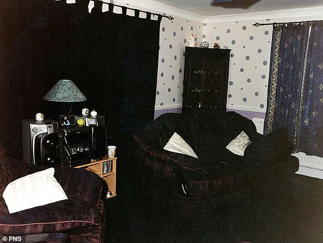 Another view of the living room in the house where Huntley and Carr watched the police video appeal - rewinding to see it three times