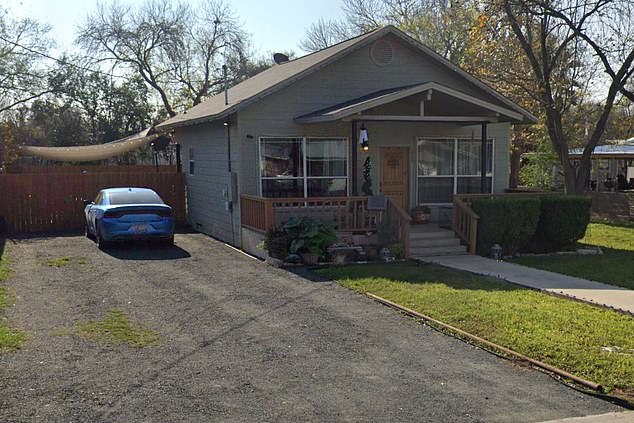 She was found engulfed in flames at her Uvalde home (above) on September 13. Investigators determined she was home alone at the time