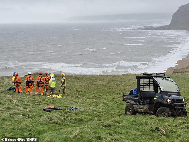 Three coastguard teams from Beer, West Bay and Lyme Regis alongside two fire crews were deployed to help Luna