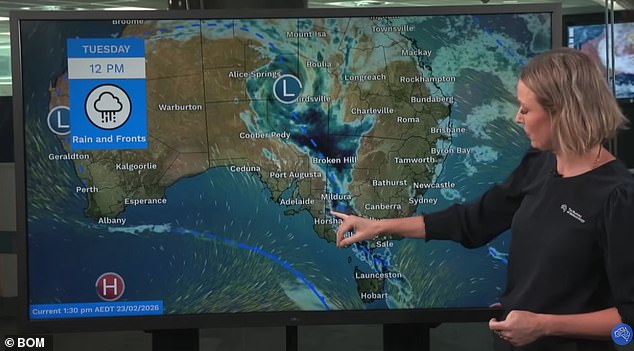 Meteorologist Sarah Scully warned the wet weather could continue until the end of the week