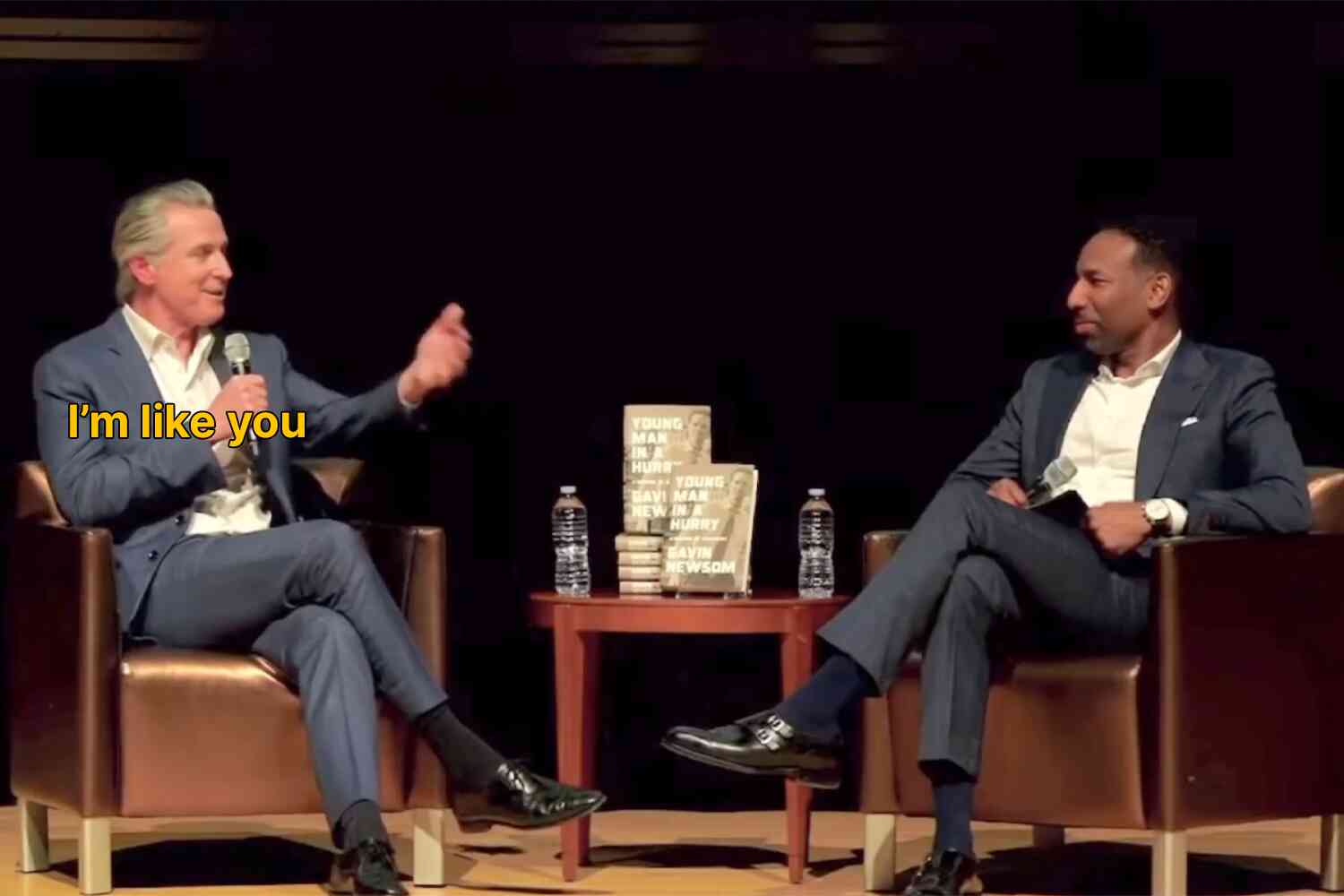 Newsom Tells Crowd That He's Just Like Them Because He Can't Read Well