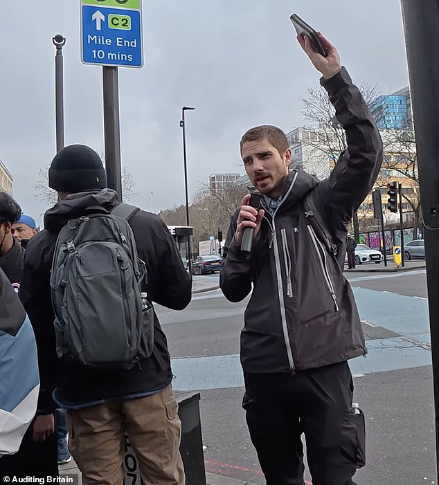 The Christian argued he came to the area to 'preach true salvation'. He continues to speak through a microphone, where he quotes extracts from the Koran and questions Islam