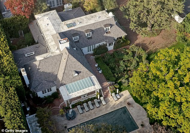 Pictured: The home where the Hollywood couple were found murdered