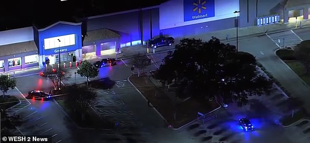 The incident unfolded at around 8pm on Thursday at the Walmart in Osceola County