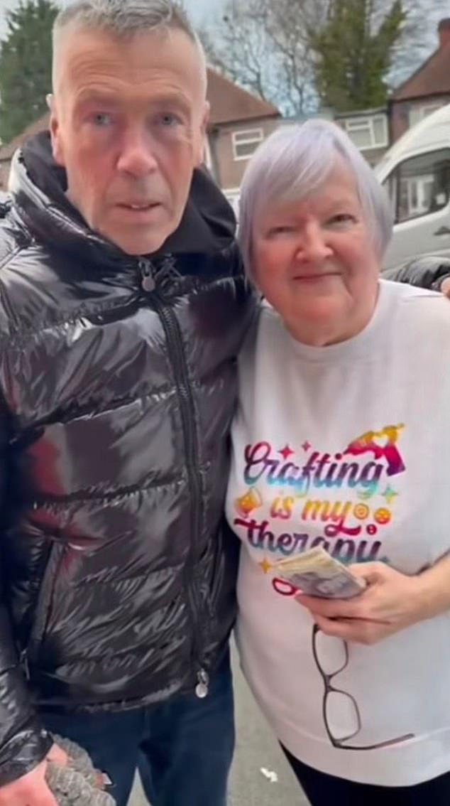 Elaine Parkes (pictured on the right), a grandmother of one who cares full-time for her 36-year-old daughter who has autism, did not realise what had happened until minutes later when she noticed her handbag was open and the purse had vanished