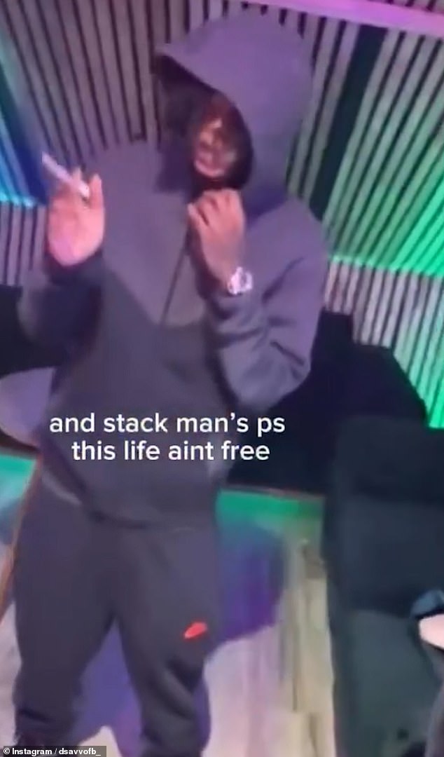 Boakye posted an online video (pictured) last week taunting officers as they attempt to track him down