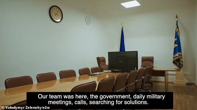 A conference room seen in the video shared by Ukraine today