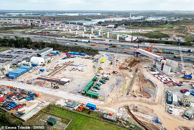 They claim the construction of the 3.5-mile-long tunnel for the high-speed railway, which will connect Birmingham and London , has left a 'rotten egg' smell lingering over the village