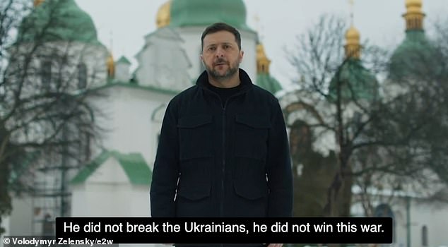 In the new video, Zelensky taunted Putin and said 'he did not break the Ukrainians'