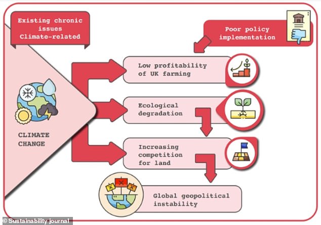 Existing chronic issues connected with climate change identified by the food security experts