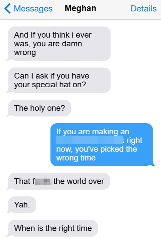 The exchange turned venomous after Mr Levitt suggested Ms Byrne had been drinking. She made a crass reference to Jewish religious attire ('Can I ask if you have your special hat on?')