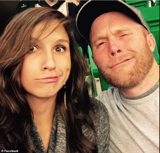 She is accused of poisoning her husband (pictured together) with a lethal dose of fentanyl slipped into a Moscow mule cocktail