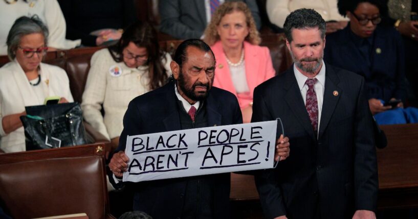 BREAKING: Rep. Al Green Escorted Out of State of the Union Barely 60 Seconds Into Trump's Speech