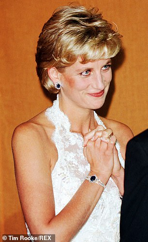The gesture was also regularly used by the late royal, pictured in 1996