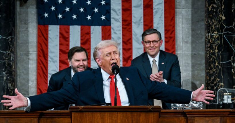 BREAKING VIDEO: Chaos Breaks Out at SOTU After Trump Asks Everyone in Favor of Putting US Citizens Before Illegals to Rise