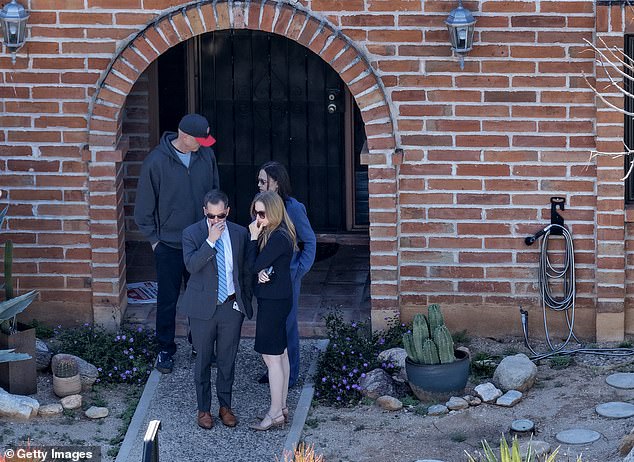 Twenty five days into the search, authorities have made no arrests or named any persons of interest - however on Tuesday, investigators were seen back at Nancy's home looking at her front door where blood drops were previously found