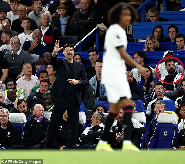 Pictured: Stepanyan, 37, in prime seats with a glamorous brunette at a soccer match in London in August 2023