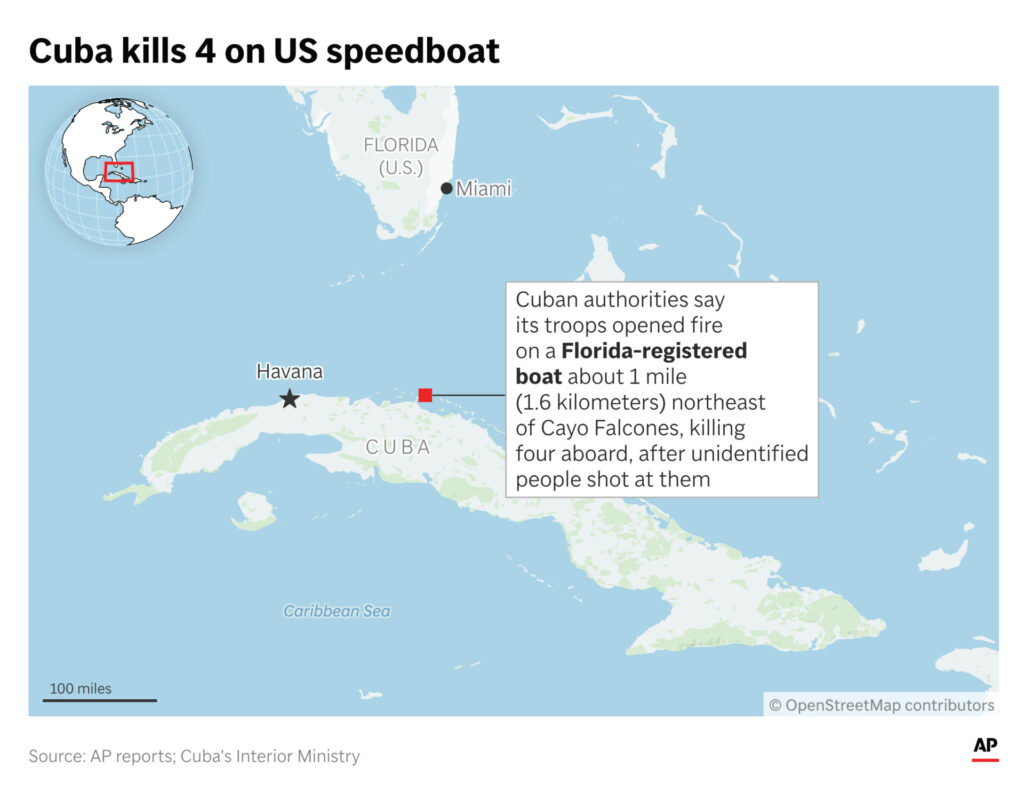 Cuba Alleges 4 Killed in Speedboat Shooting Were Sent from the U.S. to Infiltrate the Country