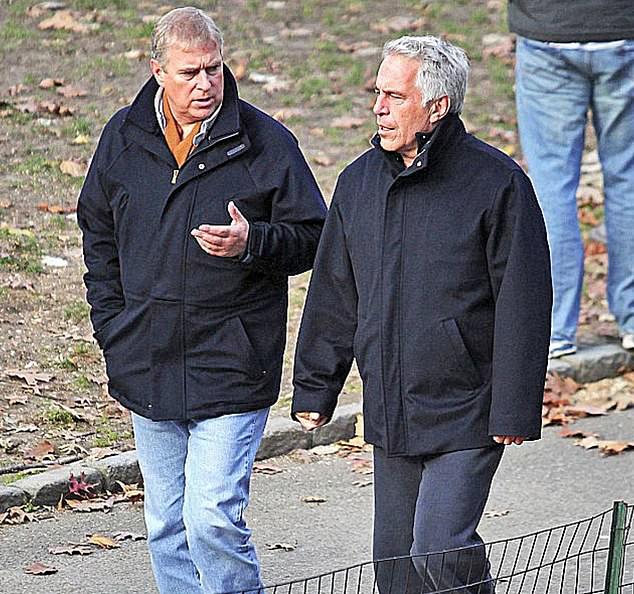 This photograph of the pair walking together in New York had already made headlines in the months leading up to his departure, intensifying public pressure. Pictured: Andrew (left) and Epstein (right)