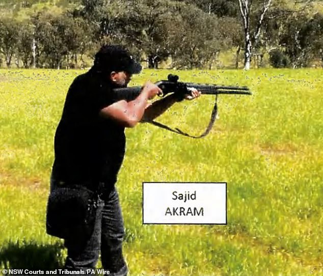 Sajid Akram conducting firearms training in the lead-up to the attack