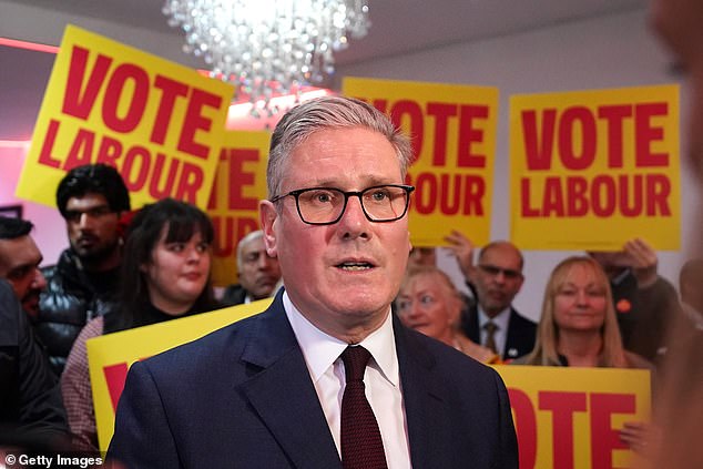 Sir Keir Starmer is 'panicking' about today's Manchester by-election - which could cost him his job, Nigel Farage says in last-ditch rallying cry before polls open