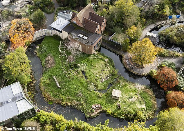 An aerial view of the old site at Bristol Zoo Gardens in Clifton, which was closed to the public in September 2022 after multiple break-ins and reports that the animals had been 'abandoned'