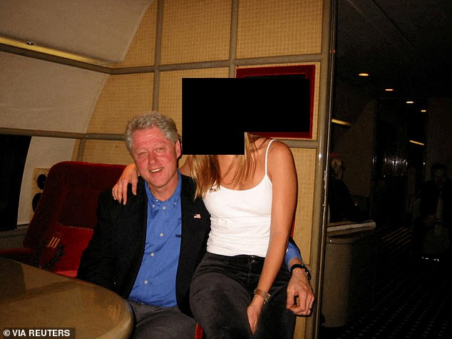 Clinton and an unidentified woman on a private jet in the latest release of the Epstein files. The former president said he only ever traveled with the pedophile for charity work