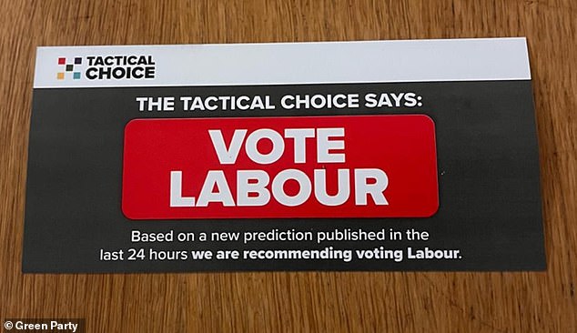 Labour is accused of 'dirty tricks' after 'leaflets from fake tactical voting group arrive in letterboxes'