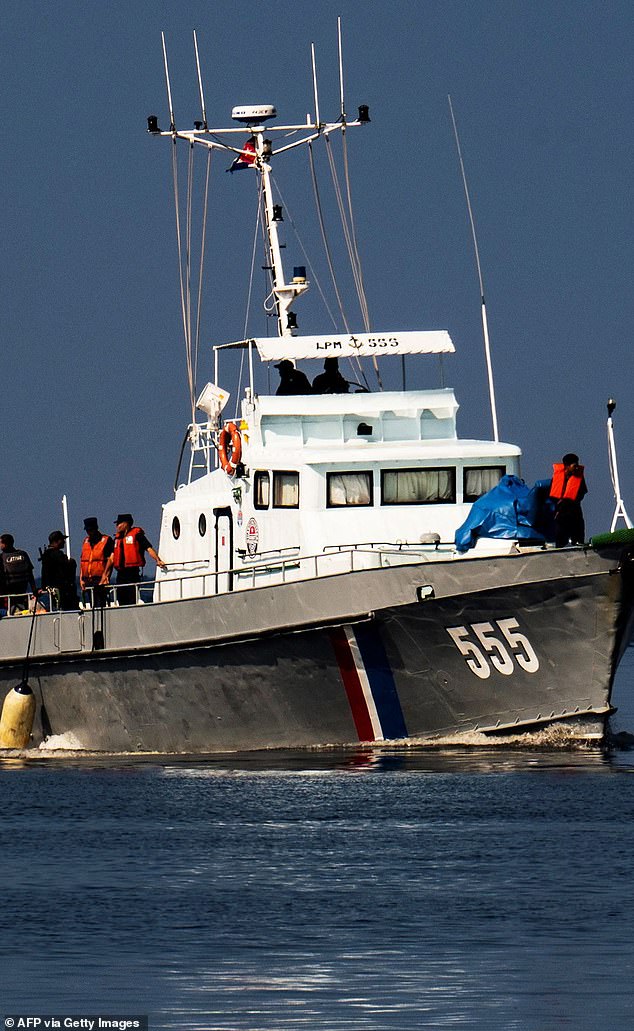 On Wednesday, Cuba claimed that the men on the boat planned a 'terrorist infiltration' and were heavily armed. A Cuban Coast Guard vessel is pictured in 2022
