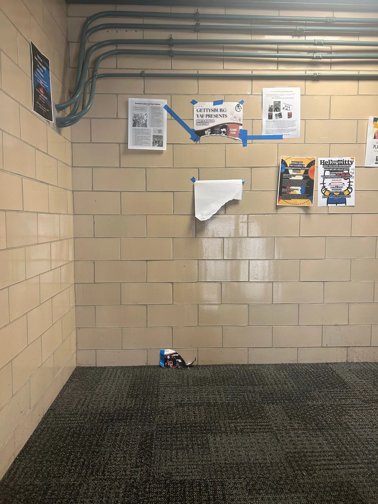 Gettysburg College Young Americans for Freedom Flyers Torn Down