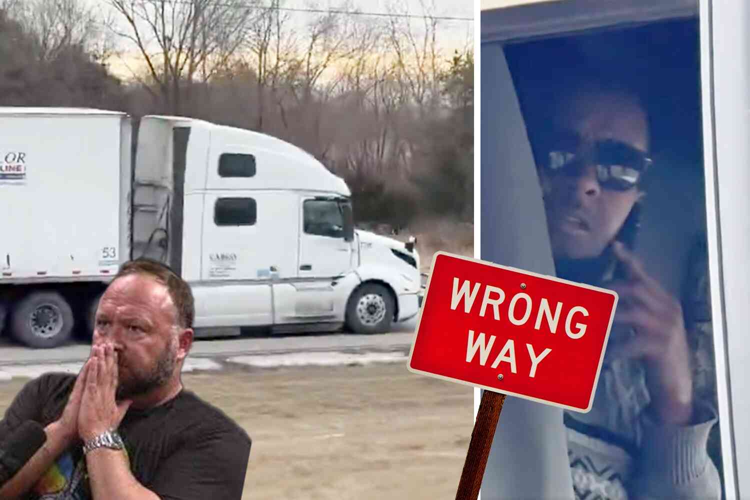 Watch this foreign trucker with a Minnesota CDL drive THREE MILES down the WRONG SIDE of the highway