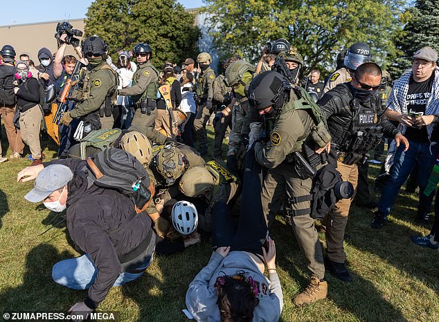 Her arrest came in the thick of Chicago turmoil, as President Donald Trump 's administration unleashed its so-called 'Operation Midway Blitz' on the city