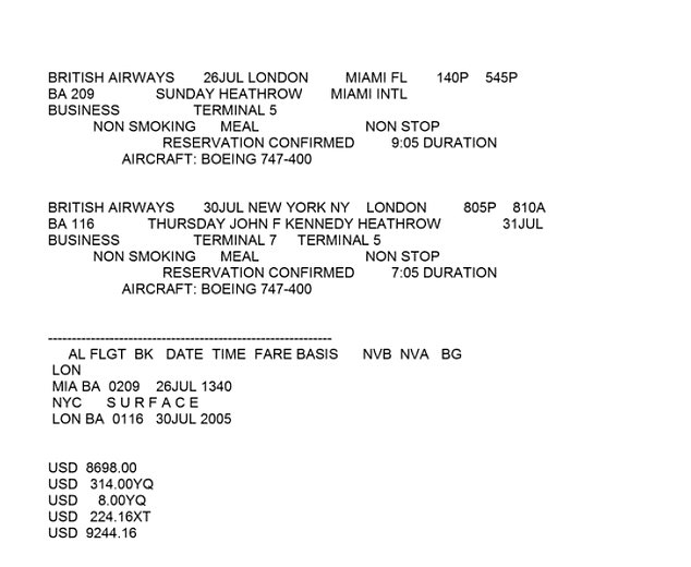 The disgraced financier was released under house arrest to his waterfront mansion in Palm Beach on July 22, 2009, after serving 13 months for soliciting a child for prostitution. Pictured: Email regarding Ms Ferguson's BA flight to New York to see Epstein days after his release