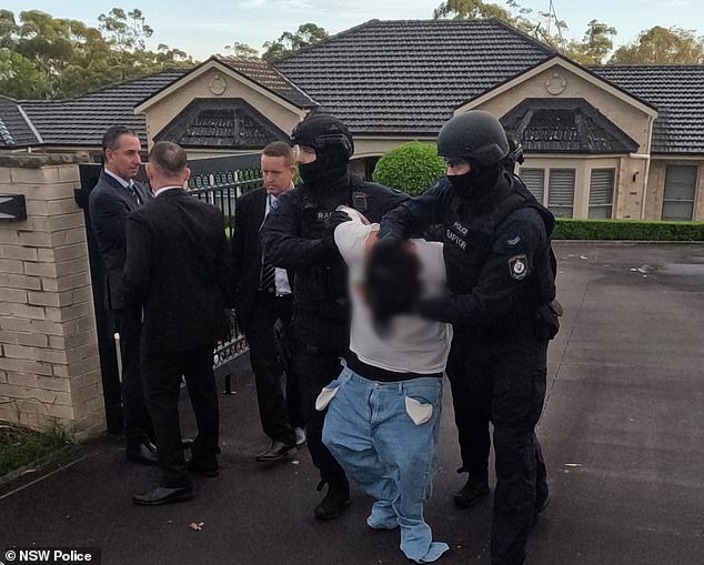 Andrews was arrested in a dawn raid at his family home