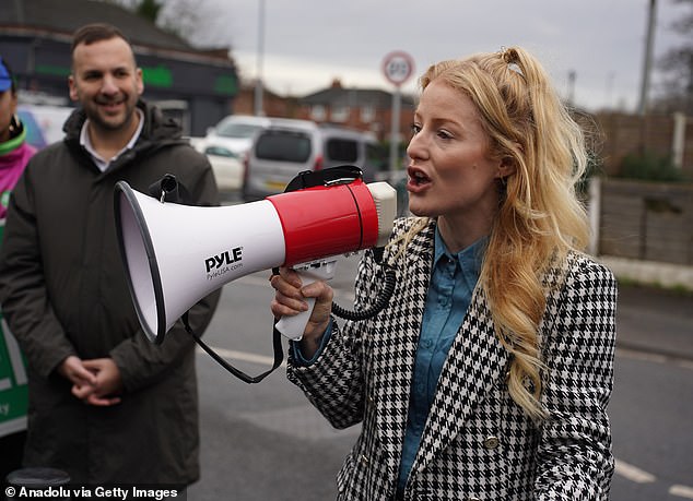 The Greens are hoping to show they can mount a serious Left-wing challenge to Labour under new leader Zack Polanski, pictured with by-election candidate Hannah Spencer