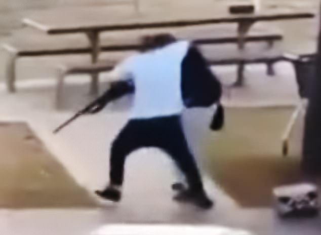 The iconic images of Ahmed al-Ahmed's bear-hug crash-tackle takedown of December 14 massacre shooter Sajid Akram (above) flashed around the world making him the 'Bondi hero' while he was still recovering from surgery