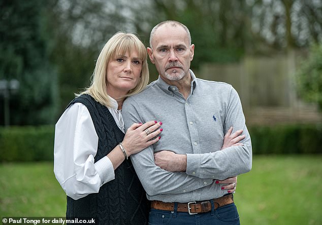 Mr Simpson and his wife, who did not want to give her first name, at their home in Nottinghamshire last month