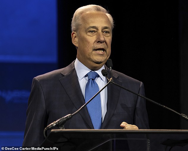 The chaos all began in 2019, when Nexstar Media (CEO Perry Sook pictured) swallowed up WGN-TV in a $4.1 billion Tribune Media deal, creating America's largest local TV empire