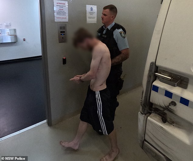 Stevens (pictured during his arrest) told the court he needed medication for shingles in custody