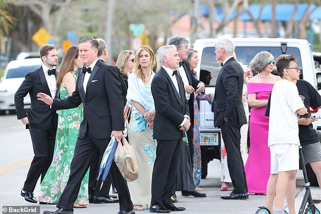 Guests traveling to a wedding on the island were delayed due to the blocked bridge