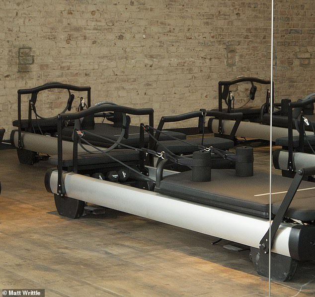 Pictured: The type of machine Maya was using when it slipped out of its setting sending her arms in one direction and her legs in another