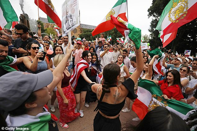 Not far away in Hyde Park there were joyous scenes at a much larger gathering
