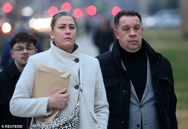 Caroline Darian and David, the children of Gisèle Pelicot, pictured at the verdict of the mass rape trial on December 19, 2024