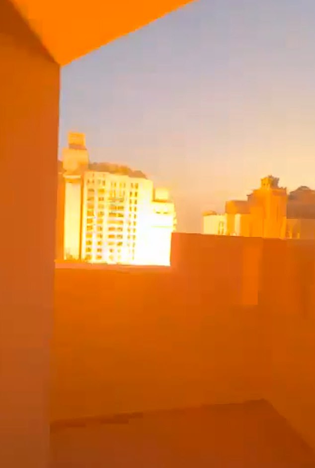 An orange aura filled the air as the missile struck at supersonic speed into the luxury hotel