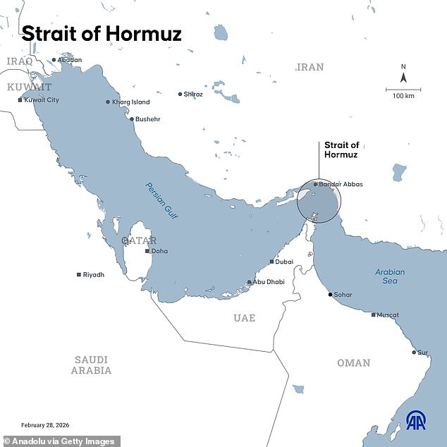 The 100-mile long, 24 mile wide Straight of Hormuz is a vital route for oil and LNG from the Gulf