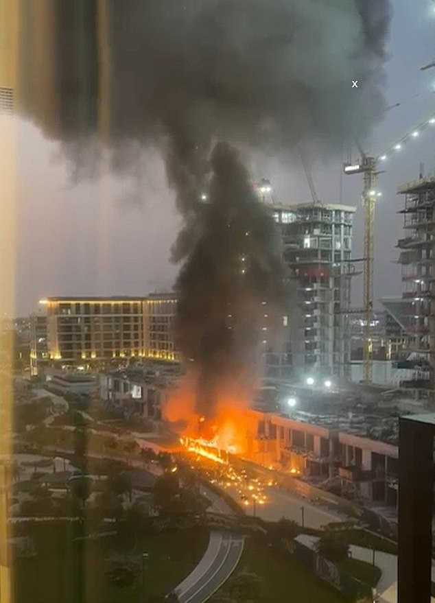 Four people are said to have been injured in the attack, according to the Dubai media office, with witnesses stating ambulances rushed to the scene