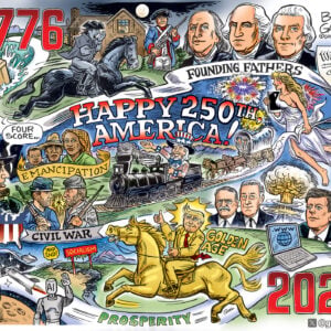 Happy 250th Birthday  America Signed Print