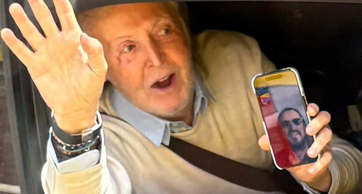 Beatles Tour Bus Pulls Alongside Paul McCartney–While He was on Video Call With Ringo