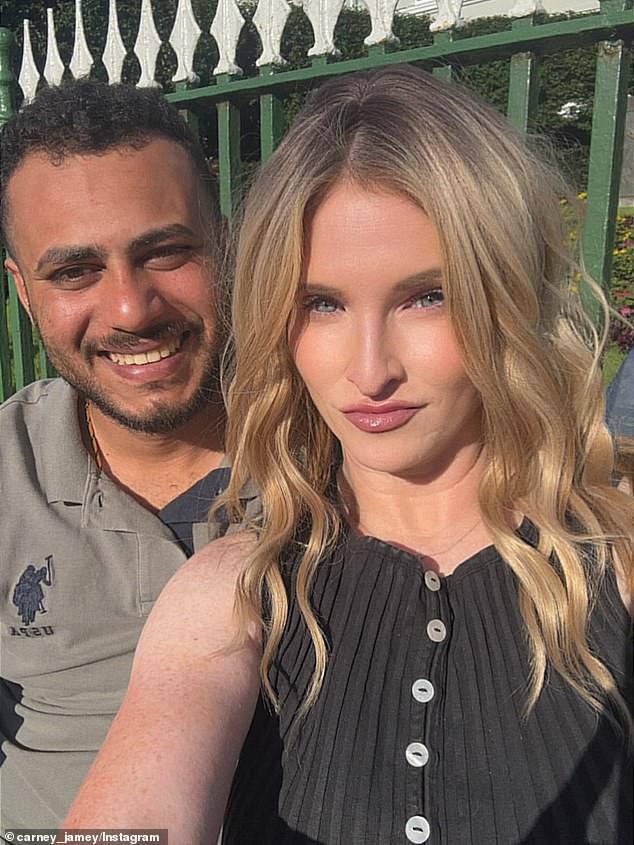 Al-Saqar, pictured with Ms Carney, is being held at a correctional and rehabilitation centre in Jordan